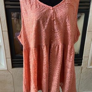 Coral tank top size 5 torrid